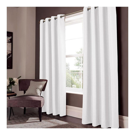 Cortina Rt Designer Lydia Blackout Con Aros 54" x 84" - Blanco