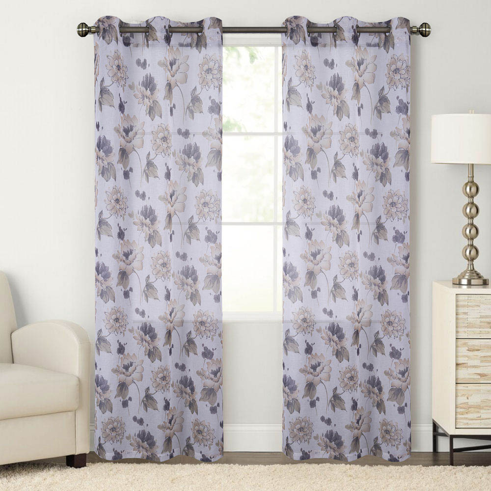 Cortina Rt Designer Milan Con Aros 54" x 84" - Beige