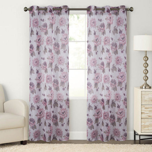 Cortina Rt Designer Milan Con Aros 54" x 84" - Rosa claro