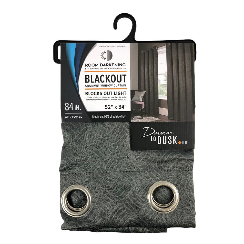 Cortina Rt Designer Nellie Blackout Con Aros 54" x 84" - Gris Oscuro