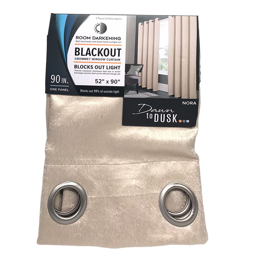 Cortina Rt Designer Nora Blackout 52" x 90" - Beige