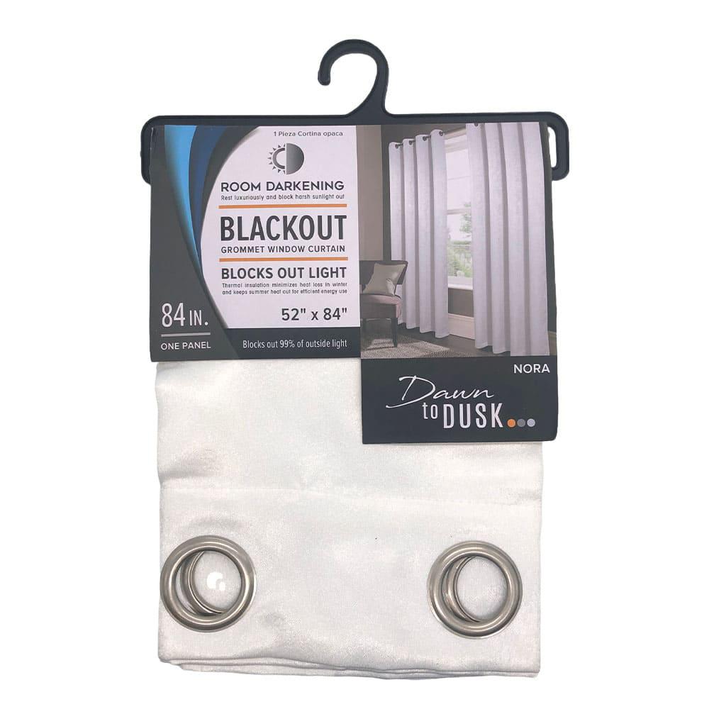 Cortina Rt Designer Nora Blackout Con Aros de 52" x 84" - Blanco