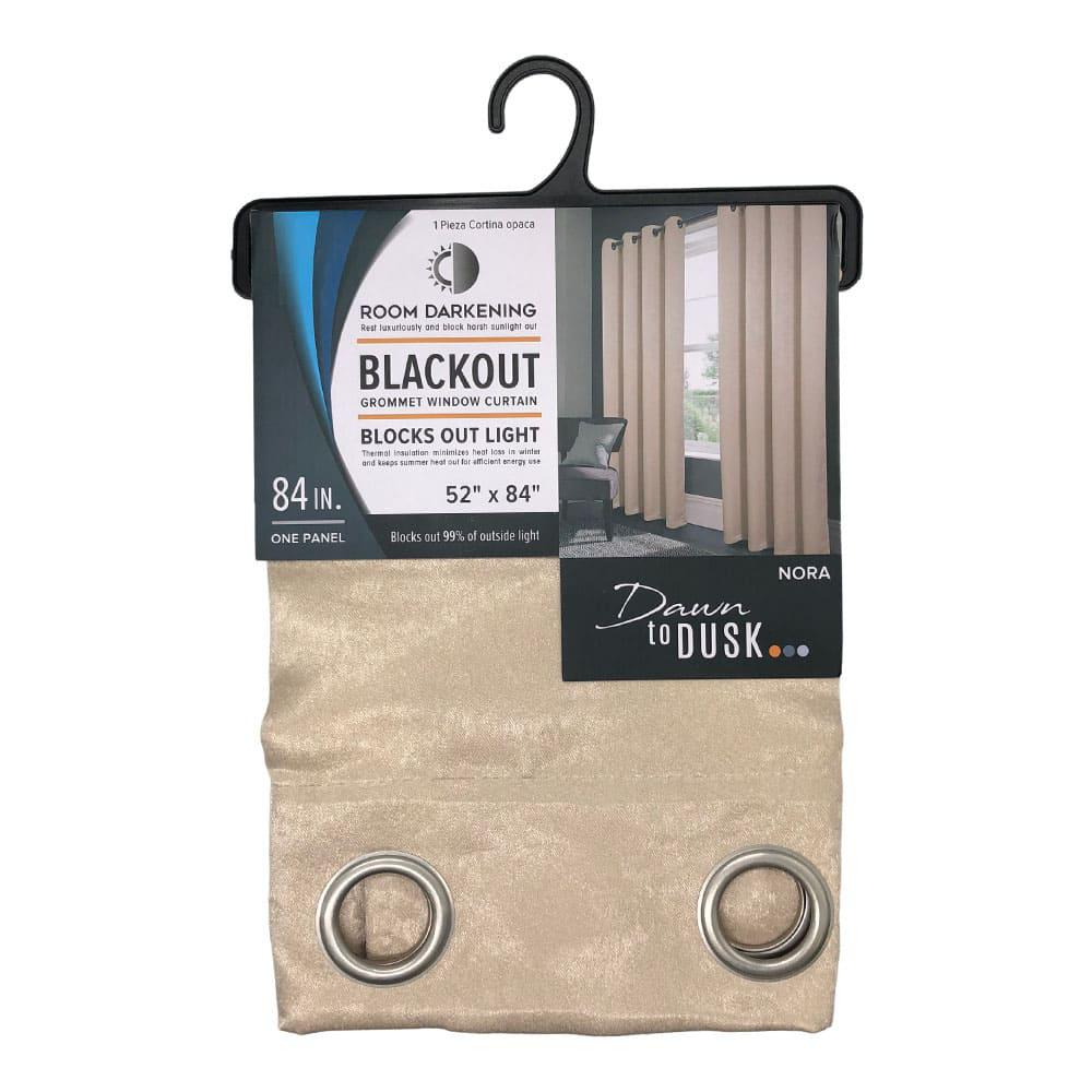 Cortina Rt Designer Nora Blackout Con Aros de 52" x 84" - Camel