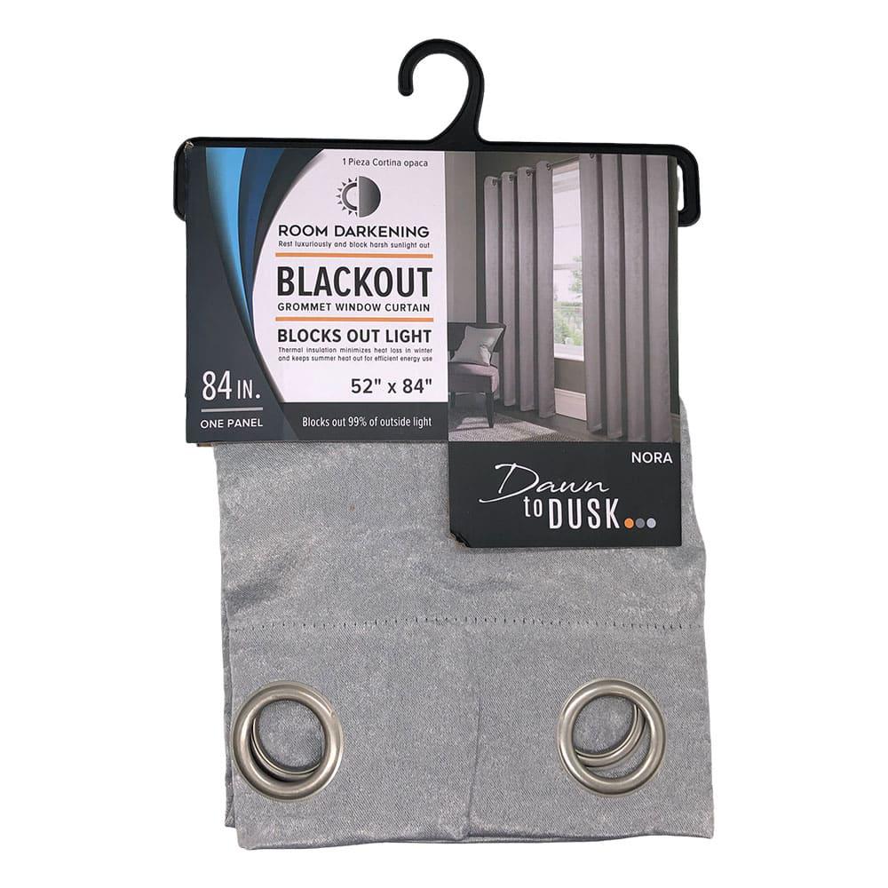 Cortina Rt Designer Nora Blackout Con Aros de 52" x 84" - Gris Claro