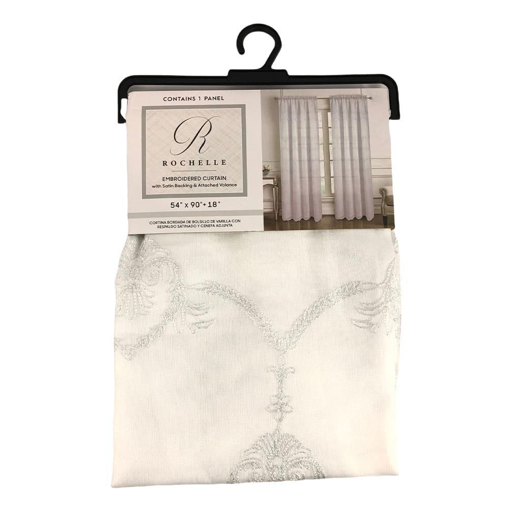 Cortina Rt Designer Rochelle Rodpocket 54" x 84" - Blanco