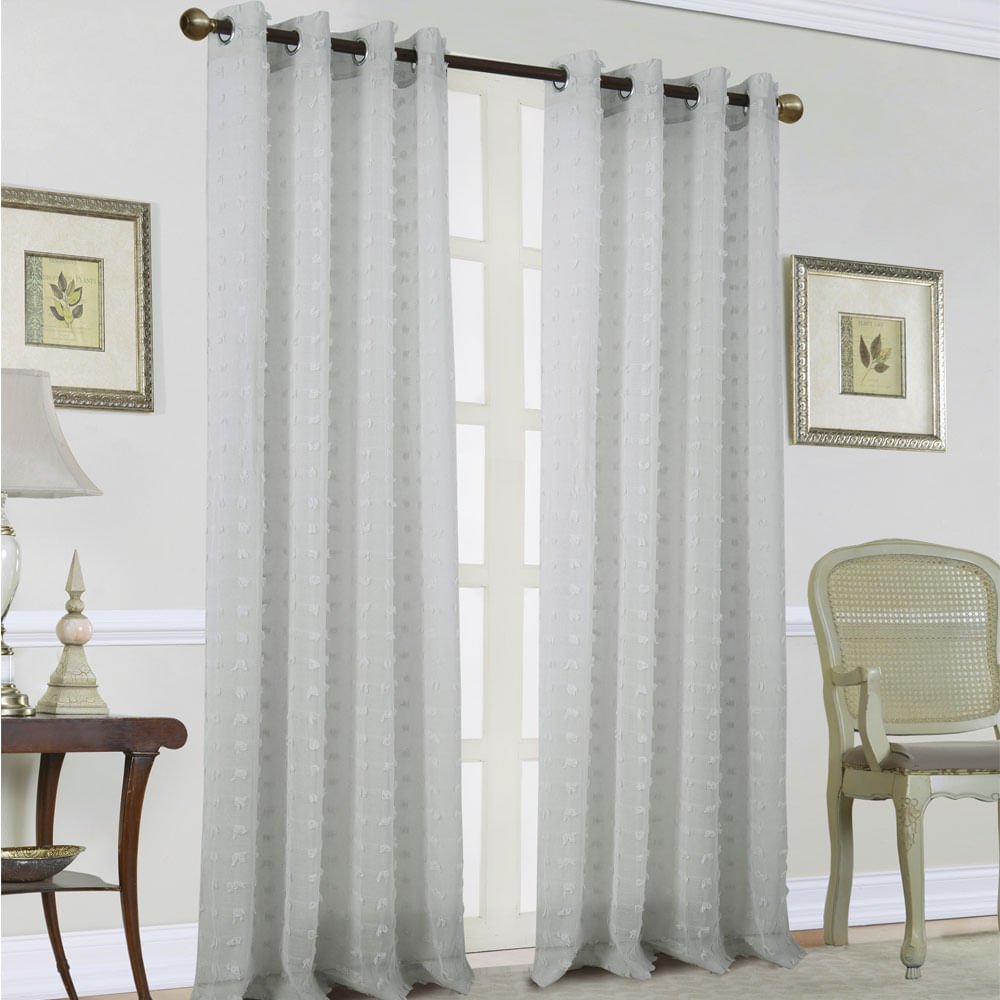 Cortina Rt Designer Rockford Con Aros de 54" x 90" - Gris