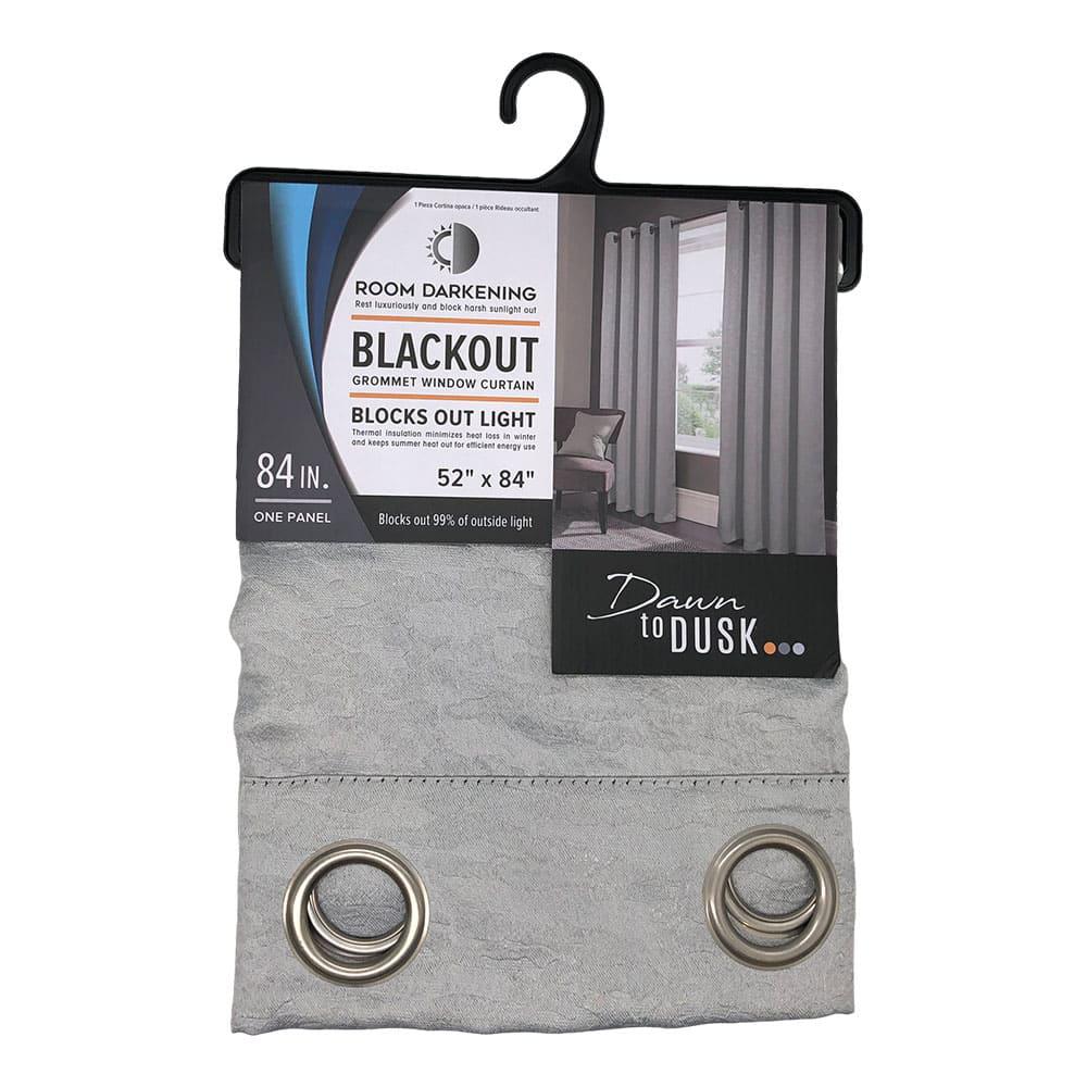 Cortina Rt Designer San Juan Blackout Con Aros de 52" x 84" - Gris Claro