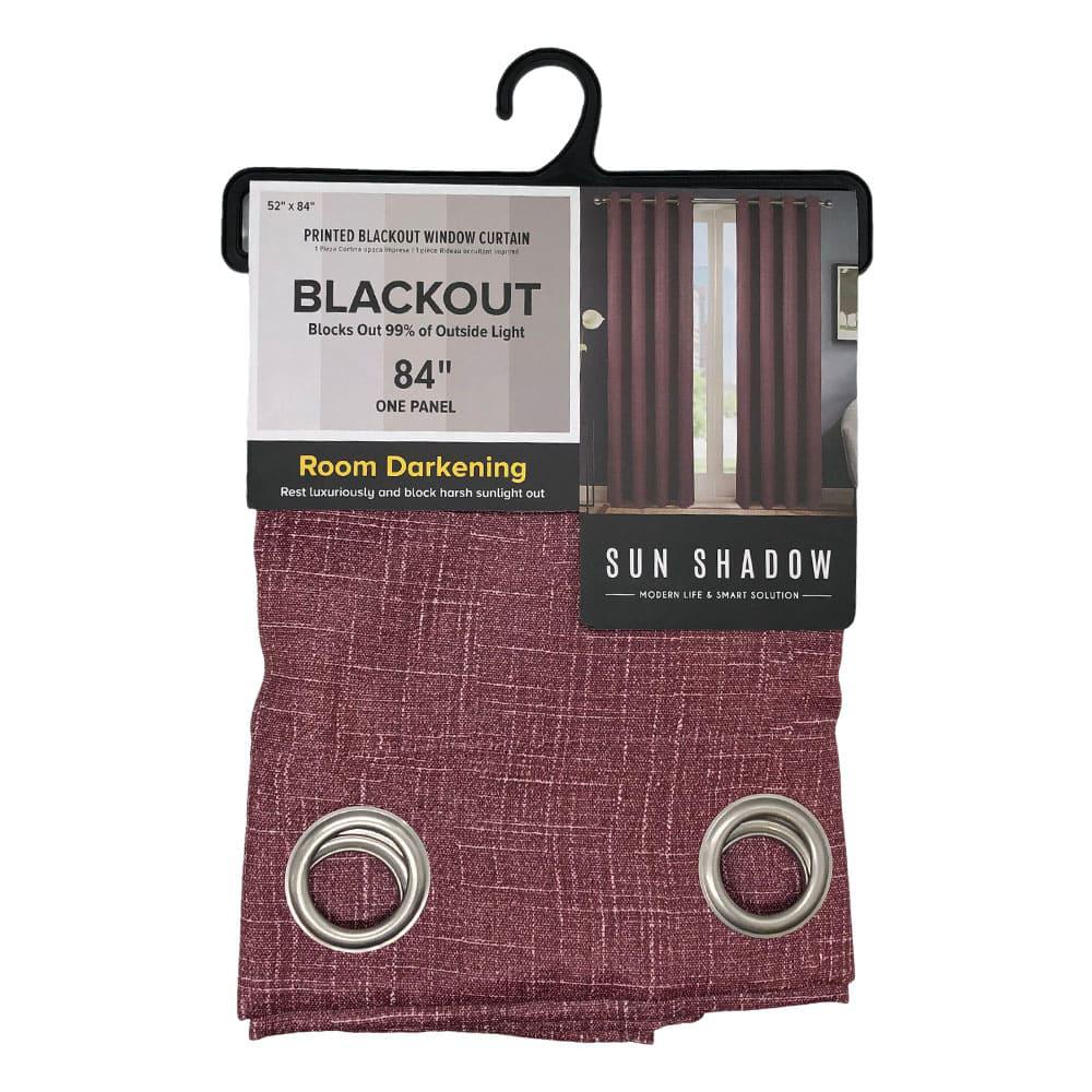 Cortina Rt Designer Sofia Blackout Con Aros de 52" x 84" - Rojo Oscuro