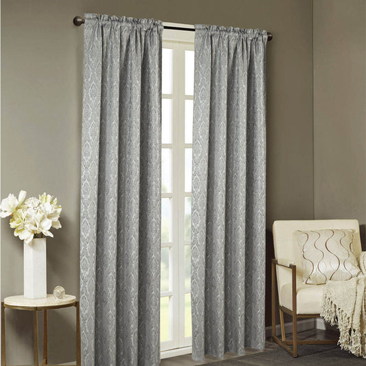 Cortina Rt Designer Trentino 54" x 84" - Gris Claro