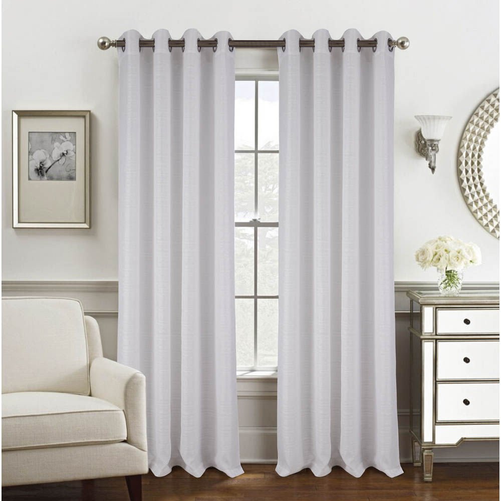 Cortina Rt Designer Tropez Con Aros 54" X 84" - Blanco