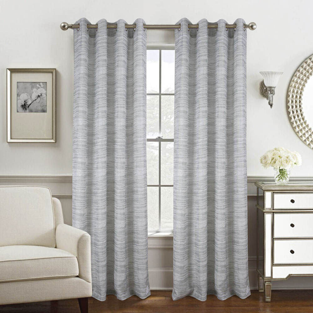 Cortina Rt Designer Tropez Con Aros 54" X 84" - Gris Oscuro