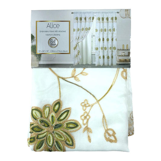 Cortina Sally Textile Alice Con Rod Pocket 55" x 84" - Beige