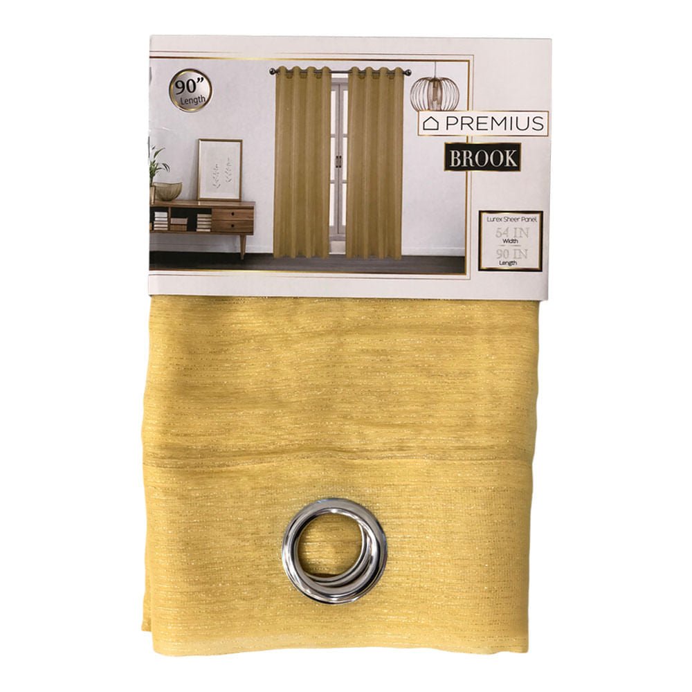 Cortina Sally Textile Brook Con Aros 54" x 90" - Dorado