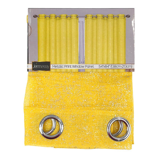 Cortina Sally Textile Jennessy Con Aros 54" x 84" - Amarillo