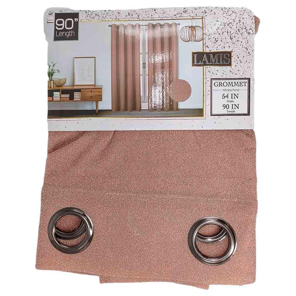 Cortina Sally Textile Lamis Con Aros de 54" x 90" - Camel