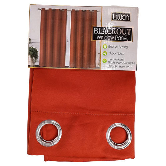 Cortina Sally Textile Lillian Blackout Con Aros 55" x 84" - Chocolate Claro