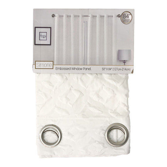 Cortina Sally Textile Simone Con Aros 54" x 84" - Blanco