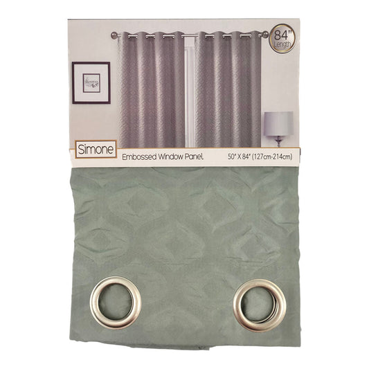 Cortina Sally Textile Simone Con Aros 54" x 84" - Gris