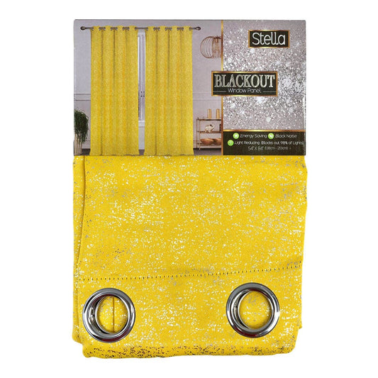 Cortina Sally Textile Stella Blackout Con Aros 54" x 84" - Amarillo