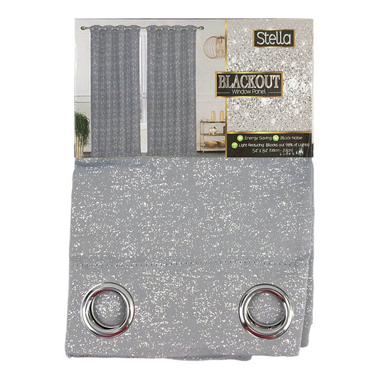 Cortina Sally Textile Stella Blackout Con Aros 54" x 84" - Gris