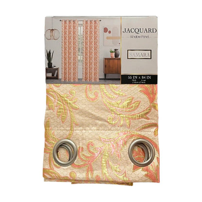 Cortina Samara 55” X 84” Jacquard Blush C/Aros - Sally Textile - Titan.com.pa - 806718106986