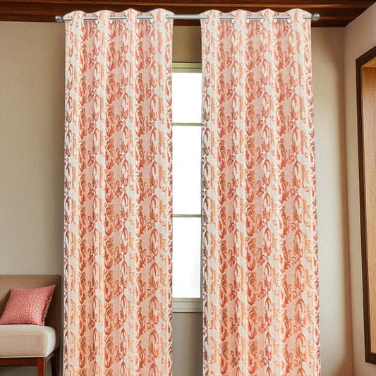 Cortina Samara 55” X 84” Jacquard Blush C/Aros - Sally Textile - Titan.com.pa - 806718106986