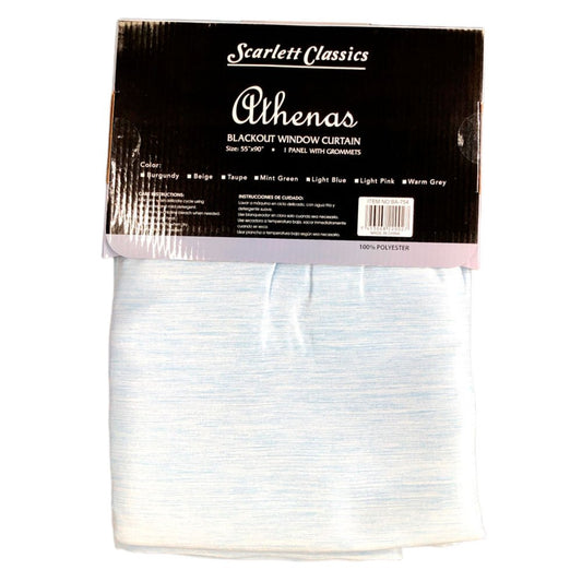 Cortina Scarlett Classic Athenas Blackout 55" x 90" - Aguamarina claro