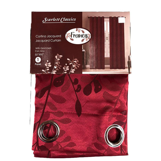 Cortina Scarlett Classics Francis de 55'' x 90'' - Rojo Oscuro