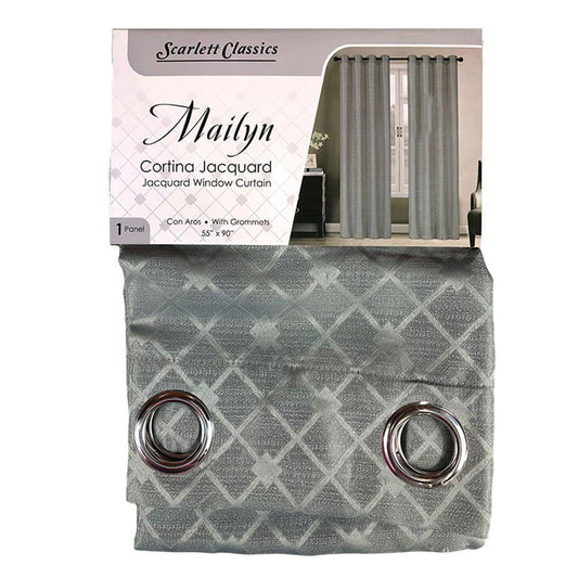 Cortina Scarlett Classics Mailyn Con Aros 55'' x 90'' - Gris