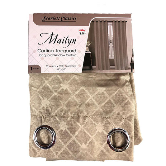 Cortina Scarlett Classics Mailyn Con Aros 55'' x 90'' - Trigo
