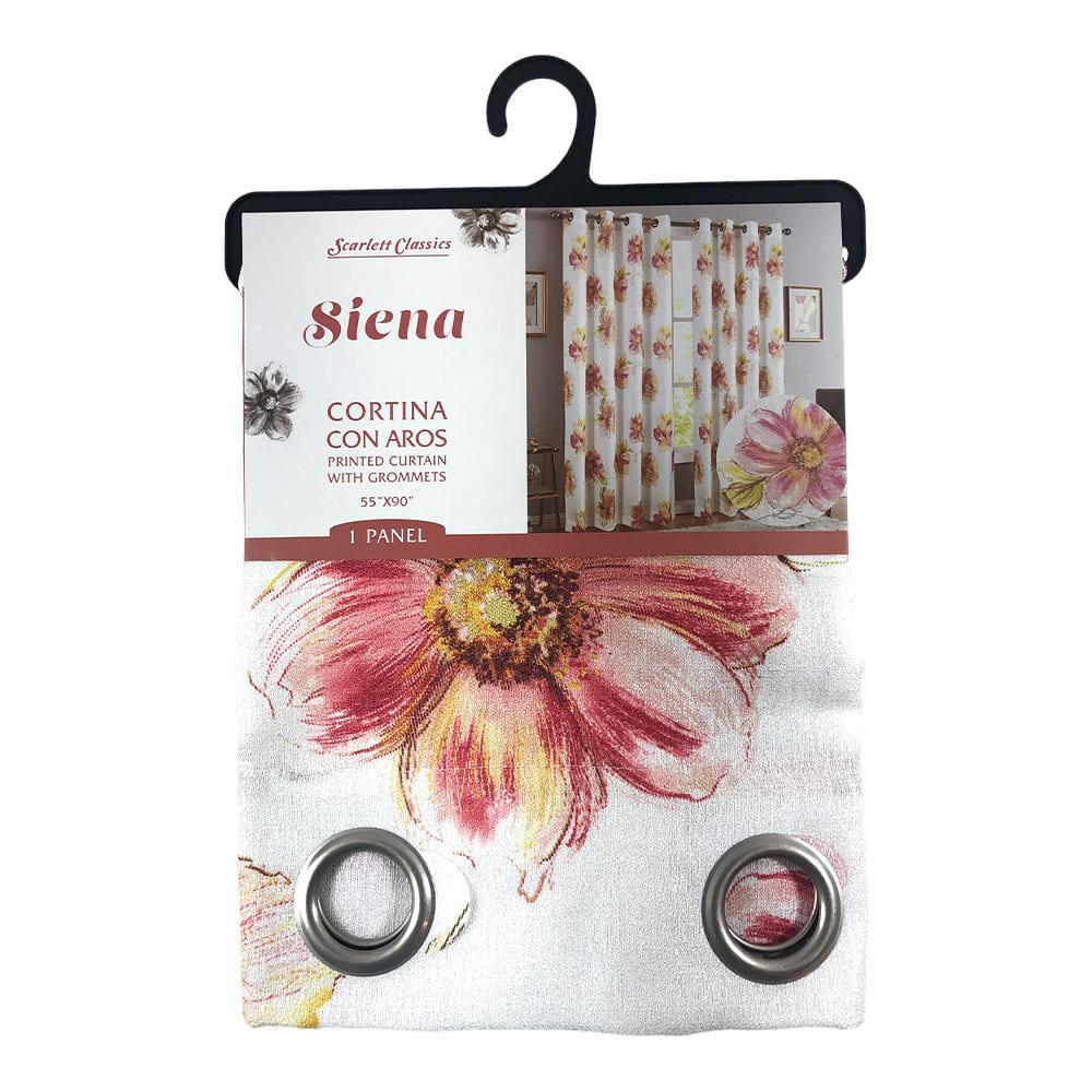 Cortina Scarlett Classics Siena Con Aros 55" x 90" - Rosa Claro