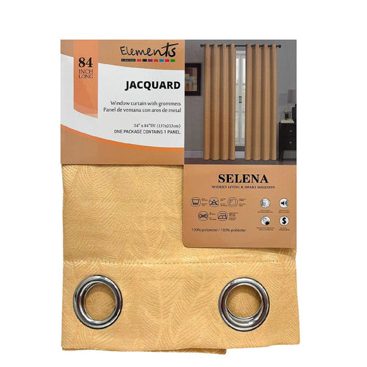 Cortina Selena Elements - Jacquard Dorada - 54 x 84" - Elements - Titan.com.pa - 2100000041619