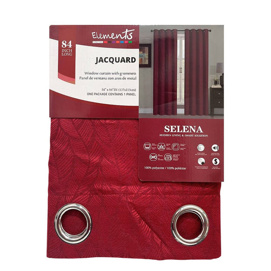 Cortina Selena Elements - Jacquard Rojo - 54 x 84" - Elements - Titan.com.pa - 2100000321865