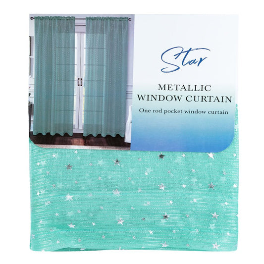Cortina Star Be Artistic Metálica de 54" x 90" - Verde