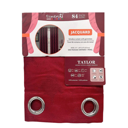 Cortina Taylor Elements - Jacquard Rojo - Aros / 54 x 84" - Elements - Titan.com.pa - 2100000980598