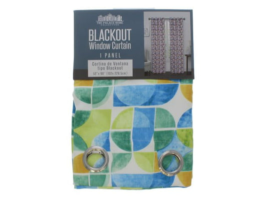 Cortina The Palace Home Blackout Estampada 52" x 90" - Turquesa azulado