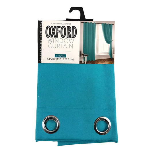 Cortina The Palace Home Collection Oxford Con Aros 54" x 90" - Aguamarina Oscuro