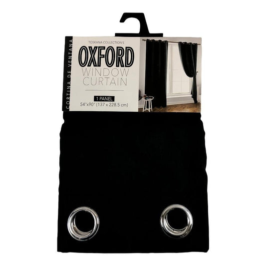 Cortina The Palace Home Collection Oxford Con Aros 54" x 90" - Negro