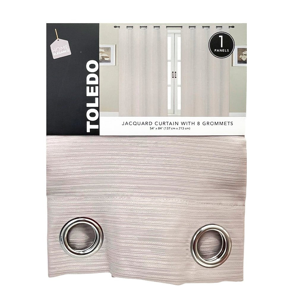 Cortina Toledo Home Elegance / Gris Claro con Aros – 54" x 84" - Home Elegance - Titan.com.pa - 2100000279647