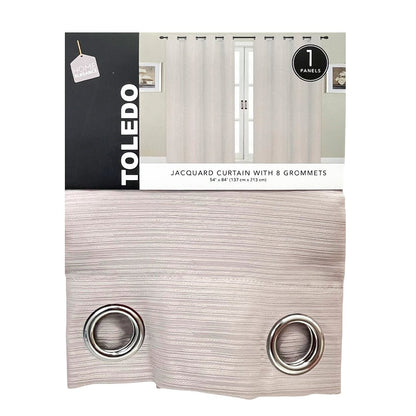 Cortina Toledo Home Elegance / Gris Claro con Aros – 54" x 84" - Home Elegance - Titan.com.pa - 2100000279647