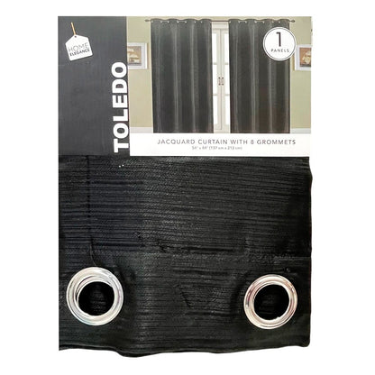 Cortina Toledo Home Elegance / Negra con Aros – 54" x 84" - Home Elegance - Titan.com.pa - 2100000884339
