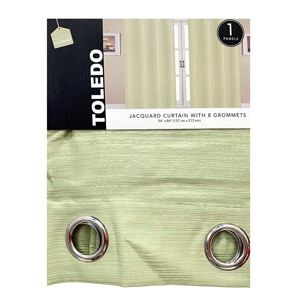 Cortina Toledo Home Elegance / Sage con Aros – 54" x 84" - Home Elegance - Titan.com.pa - 2100000819690