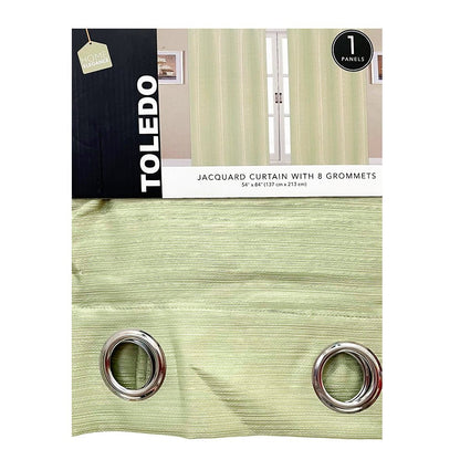 Cortina Toledo Home Elegance / Sage con Aros – 54" x 84" - Home Elegance - Titan.com.pa - 2100000819690