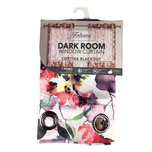 Cortina Toskana Blackout Con Aros de 52" x 90" - Lila