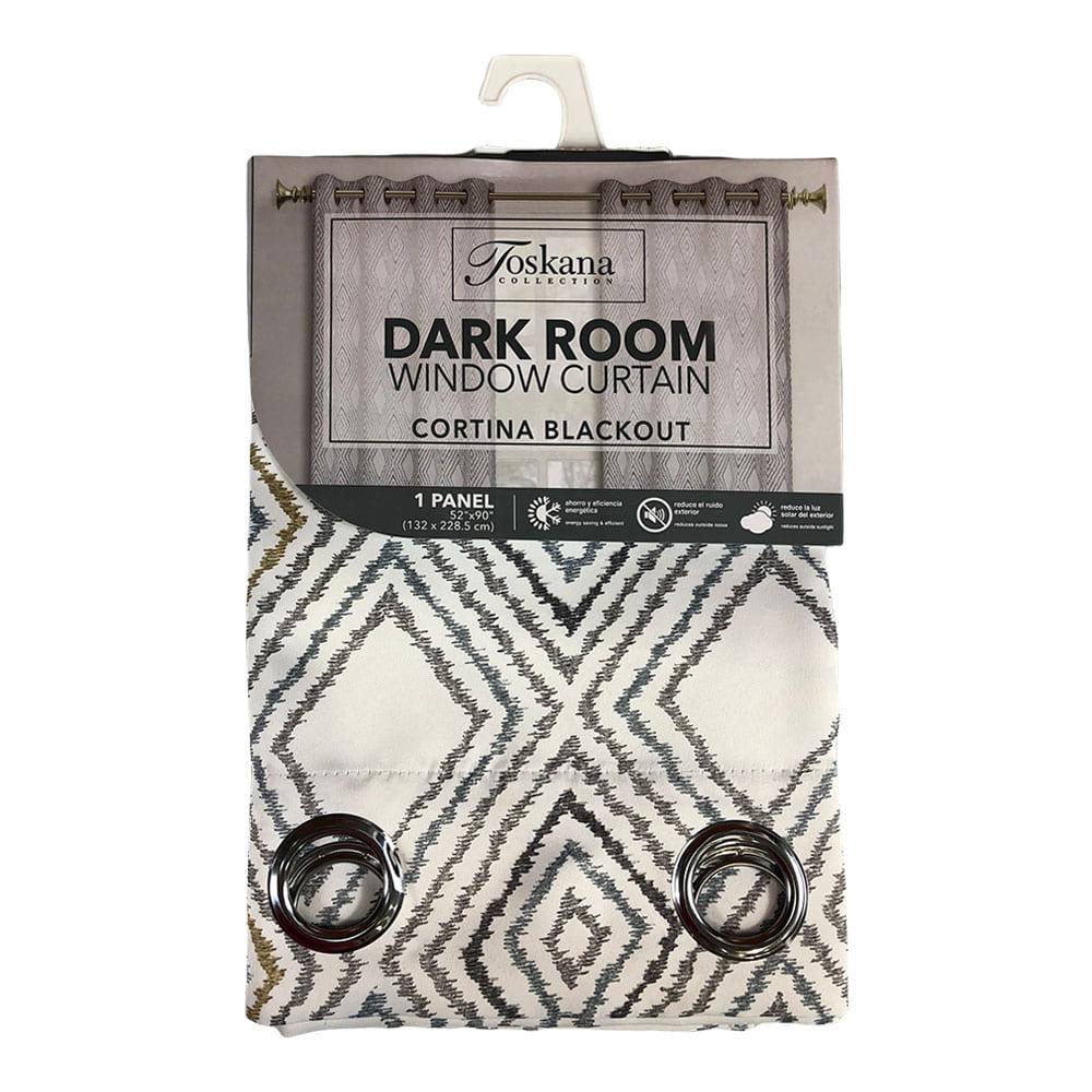 Cortina Toskana Blackout Estampado Con Aros de 52" x 90" - Gris Claro