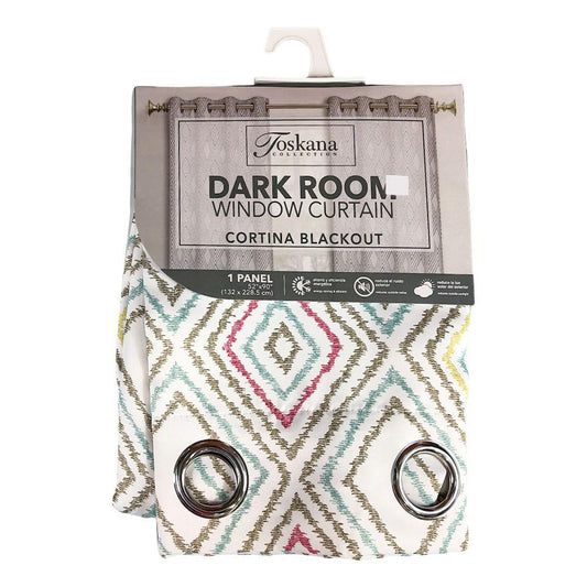 Cortina Toskana Blackout Estampado Con Aros de 52" x 90" - Rosa