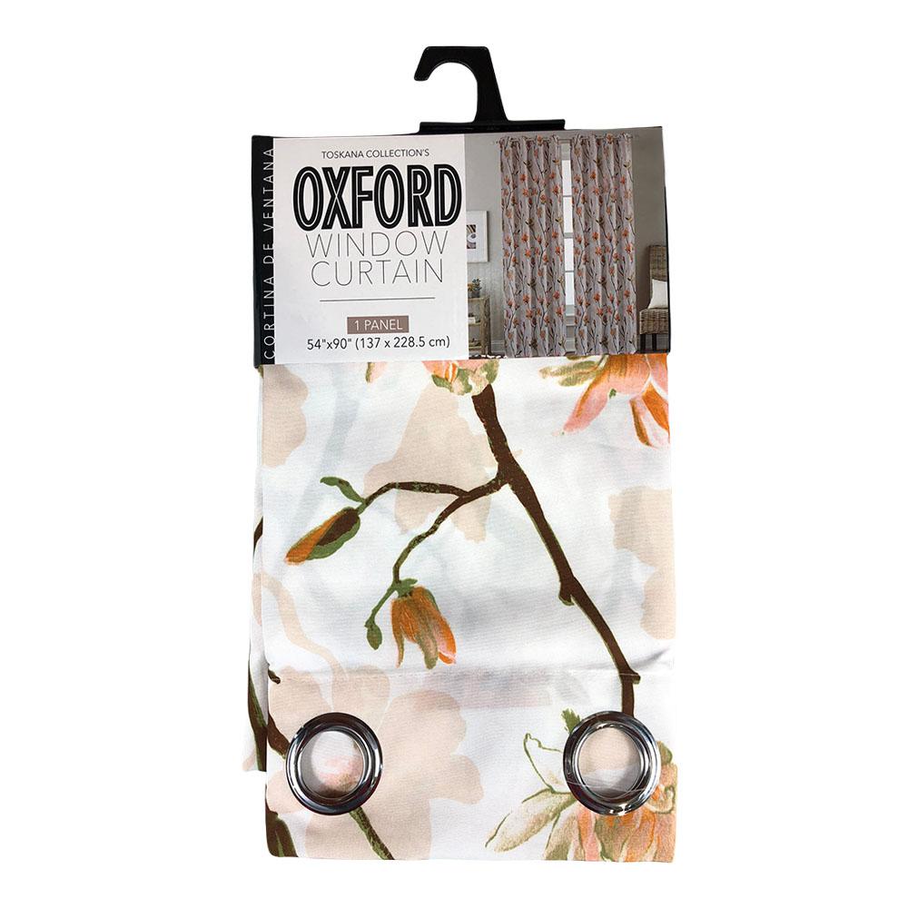 Cortina Toskana Collection Oxford 54" x 90" Con Aros - Coral