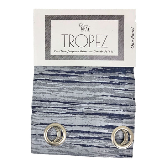 Cortina Tropez Rt Designer Olivia Gray 54" X 84" Con Aros