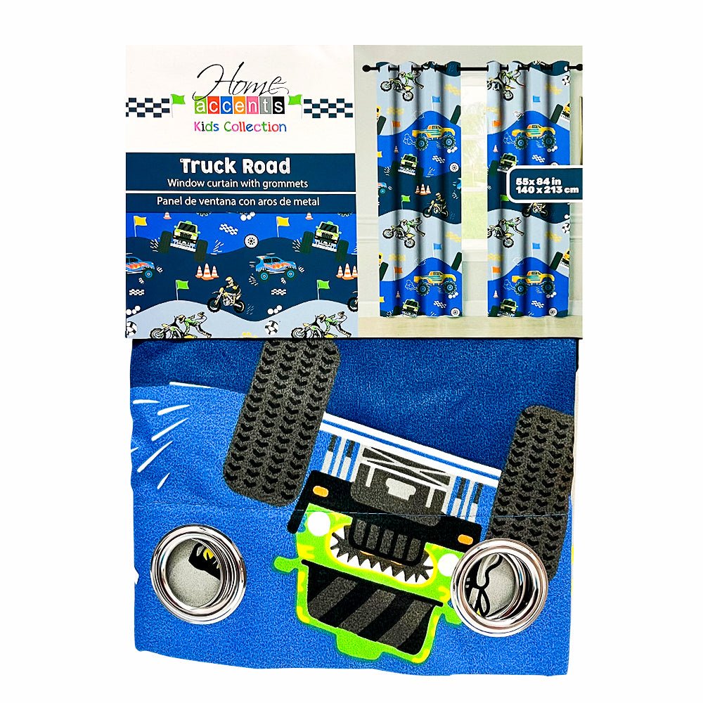 Cortina Truck Road 55” X 84” C/Aros P/Niño Home Accents - Home Accents - Titan.com.pa - 7453130021408