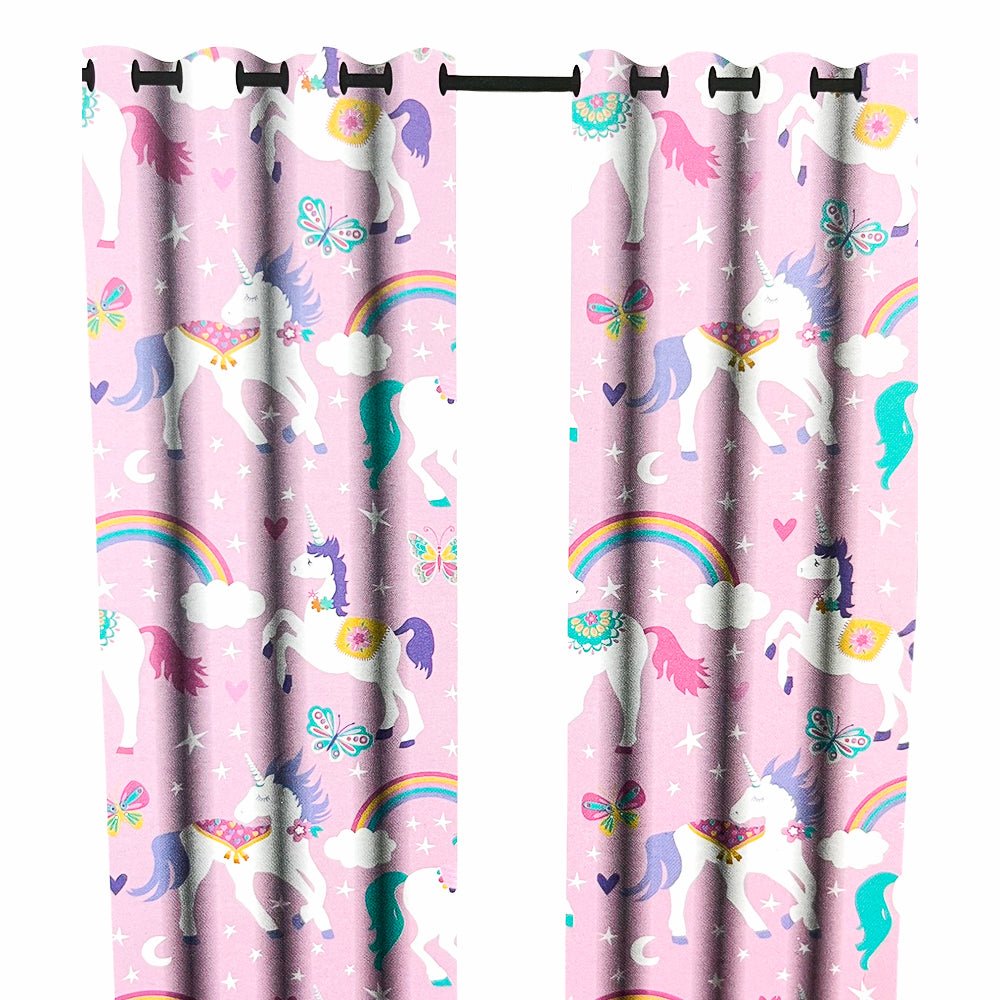 Cortina Unicornio 55” X 84” C/Aros P/Niña Home Accents - Home Accents - Titan.com.pa - 7453130021729